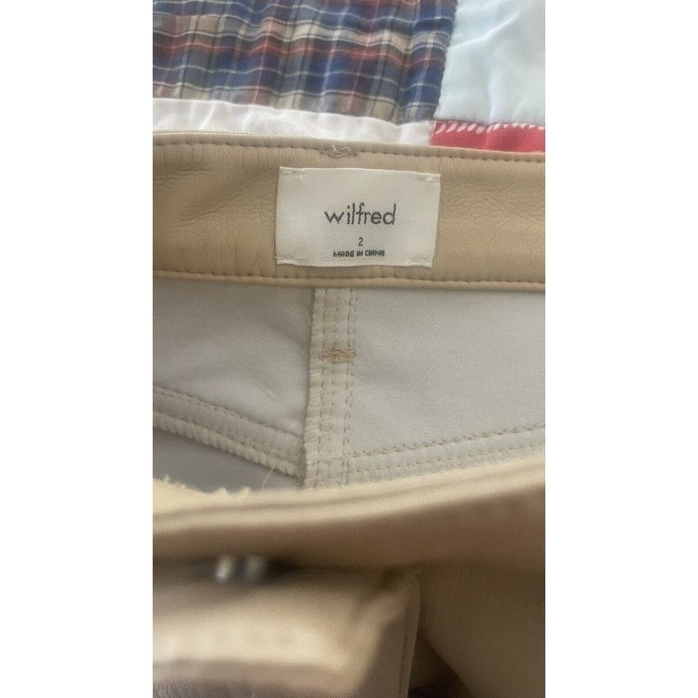 NWT-Wilfred by Aritzia Melina Pants Vegan Leather Sz 2 Nwt 148 Crop Rare Trendy - Picture 5 of 6